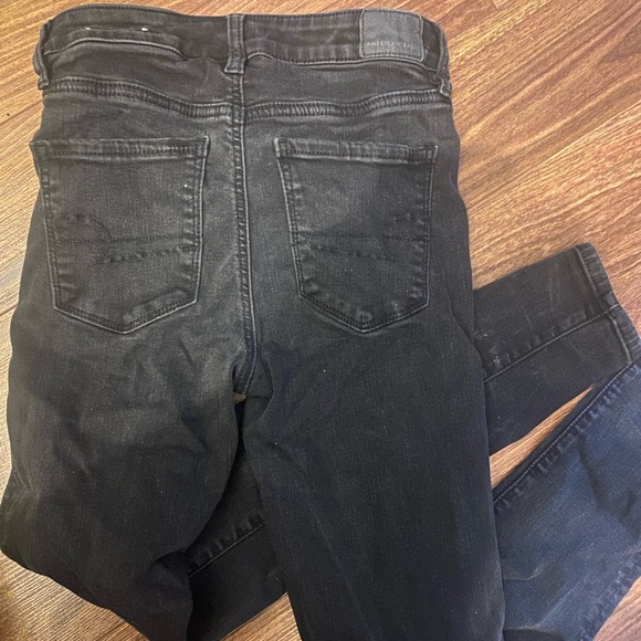 Black High Waisted American Eagle Jeans - Picture 3 of 3